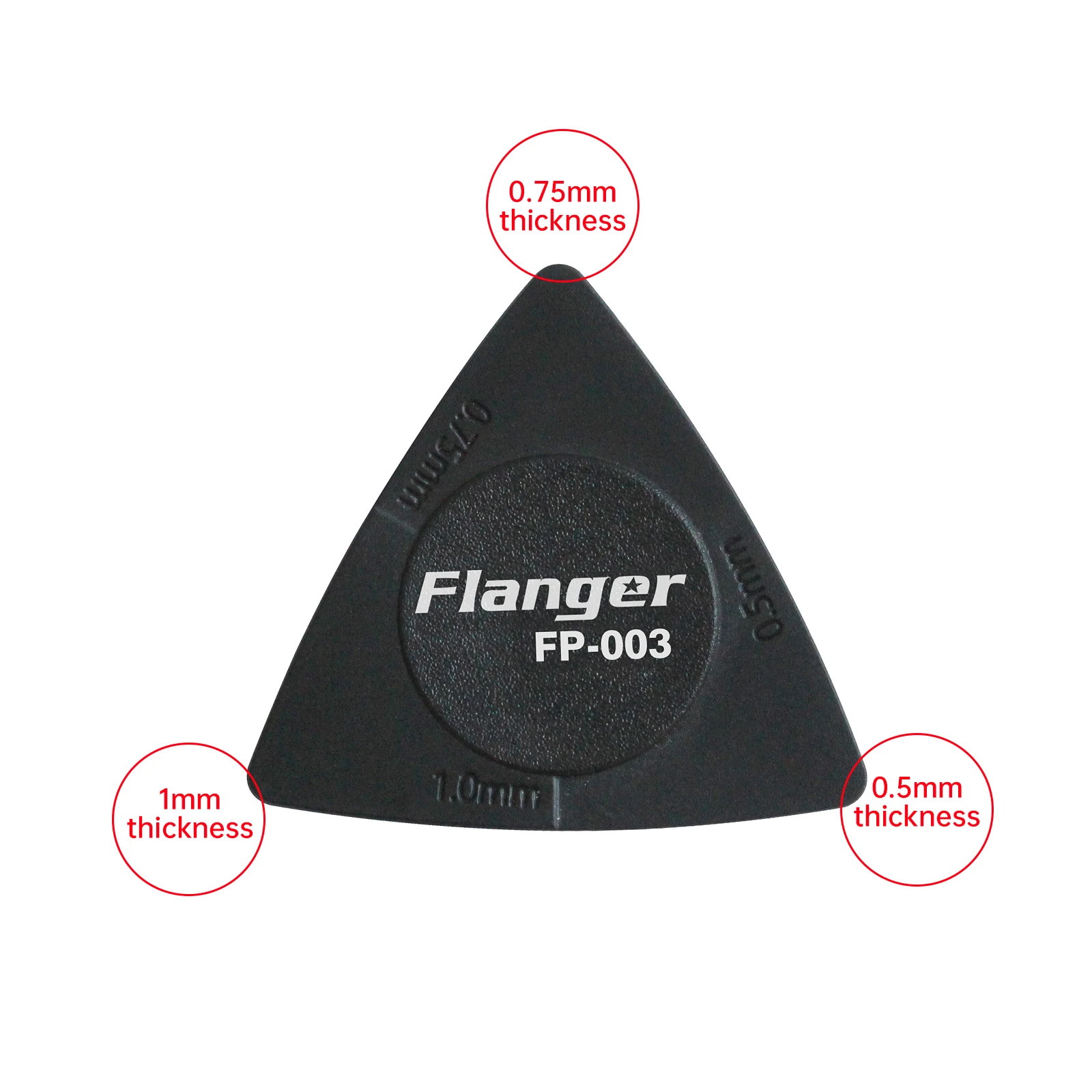 3 Kalınlık 1 ABS Gitar Seçtikleri, 0.5 /0.75 /1.0mm Akustik Elektro Gitar Kürek Siyah ve Beyaz Renk isteğe bağlı Gitar Araçları