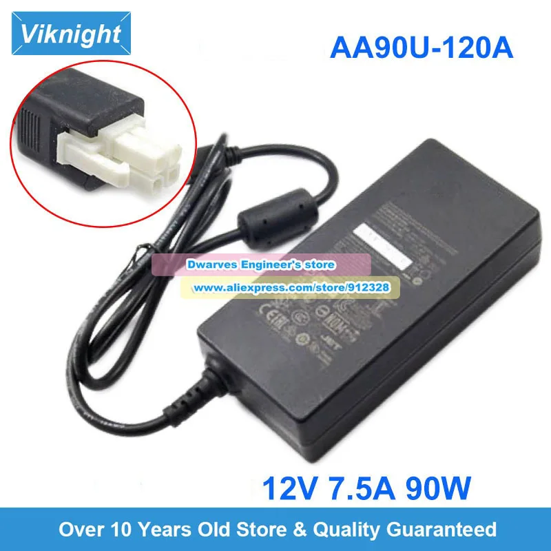 

Подлинный AA90U-120A 341-100547-01 Адаптер переменного тока 12V 7.5A 90W для Cisco ISR 4221 ISR 1100 Series 1111-8P C1113-8PLTE Molex 4 Pins