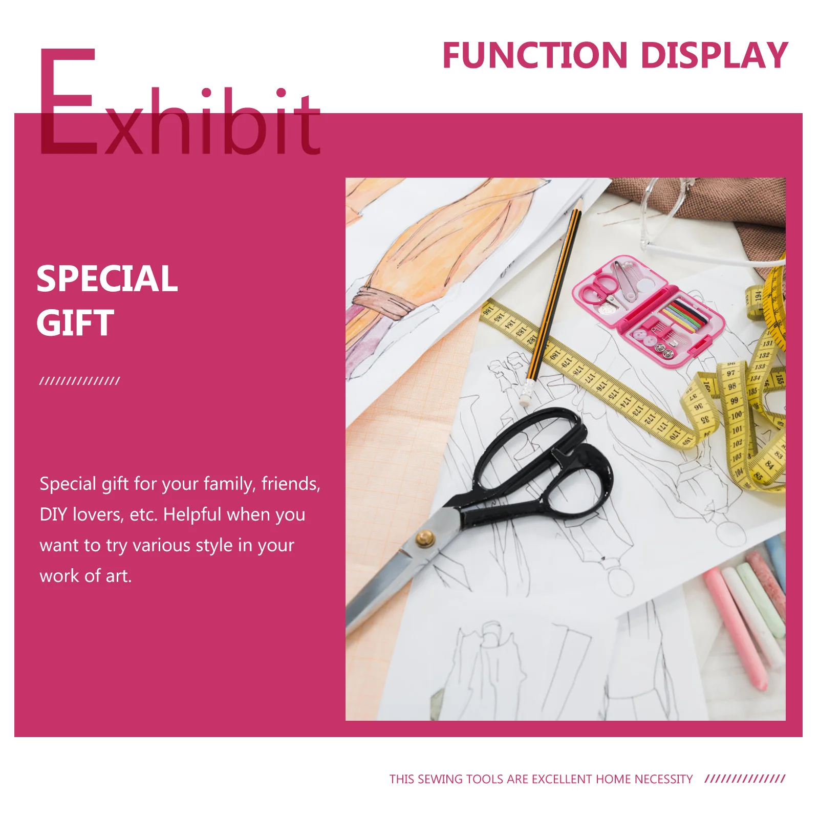 

Basic Sewing Accessories Needlework Case With Threader Cutter Portable Sewing Tools Quilting Kit Hand Stitching Supplies