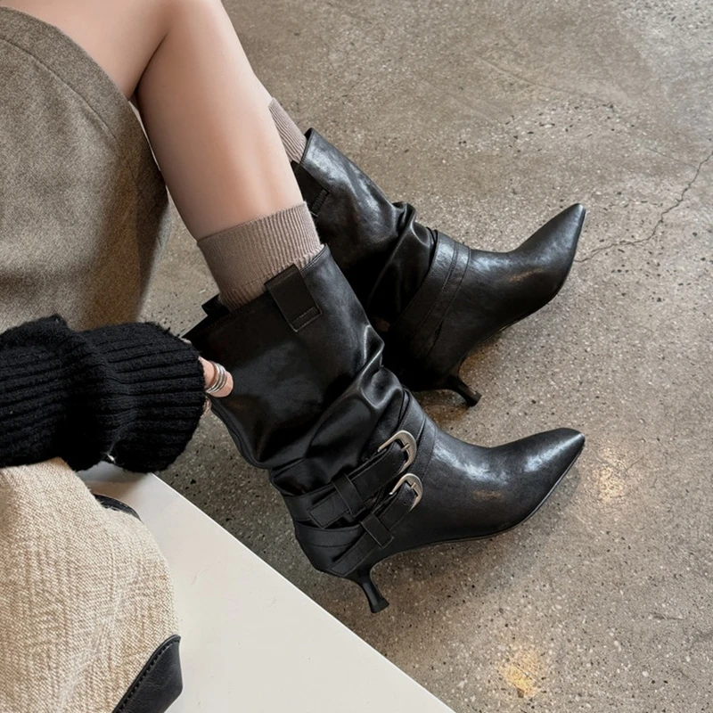 NEW Autumn/Winter Women Boots - Leather Classic Strap ulasan dan harga