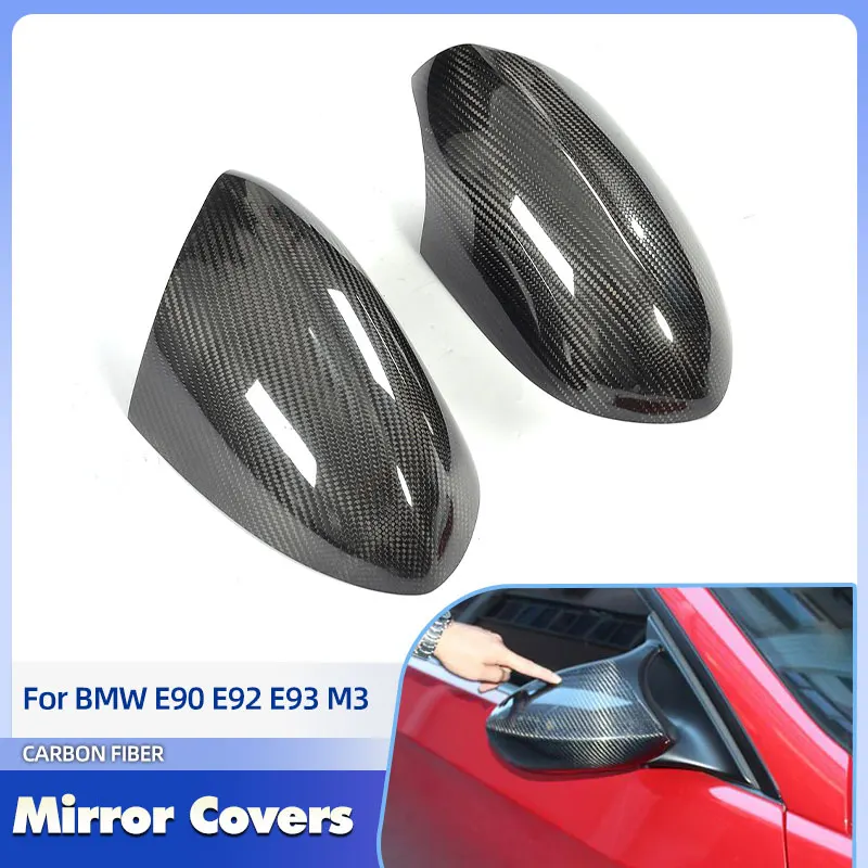 

Чехлы на зеркала заднего вида из углеродного волокна для BMW E90 E92 E93 M3 2007-2013, гоночные колпачки для боковых зеркал, комплекты кузова