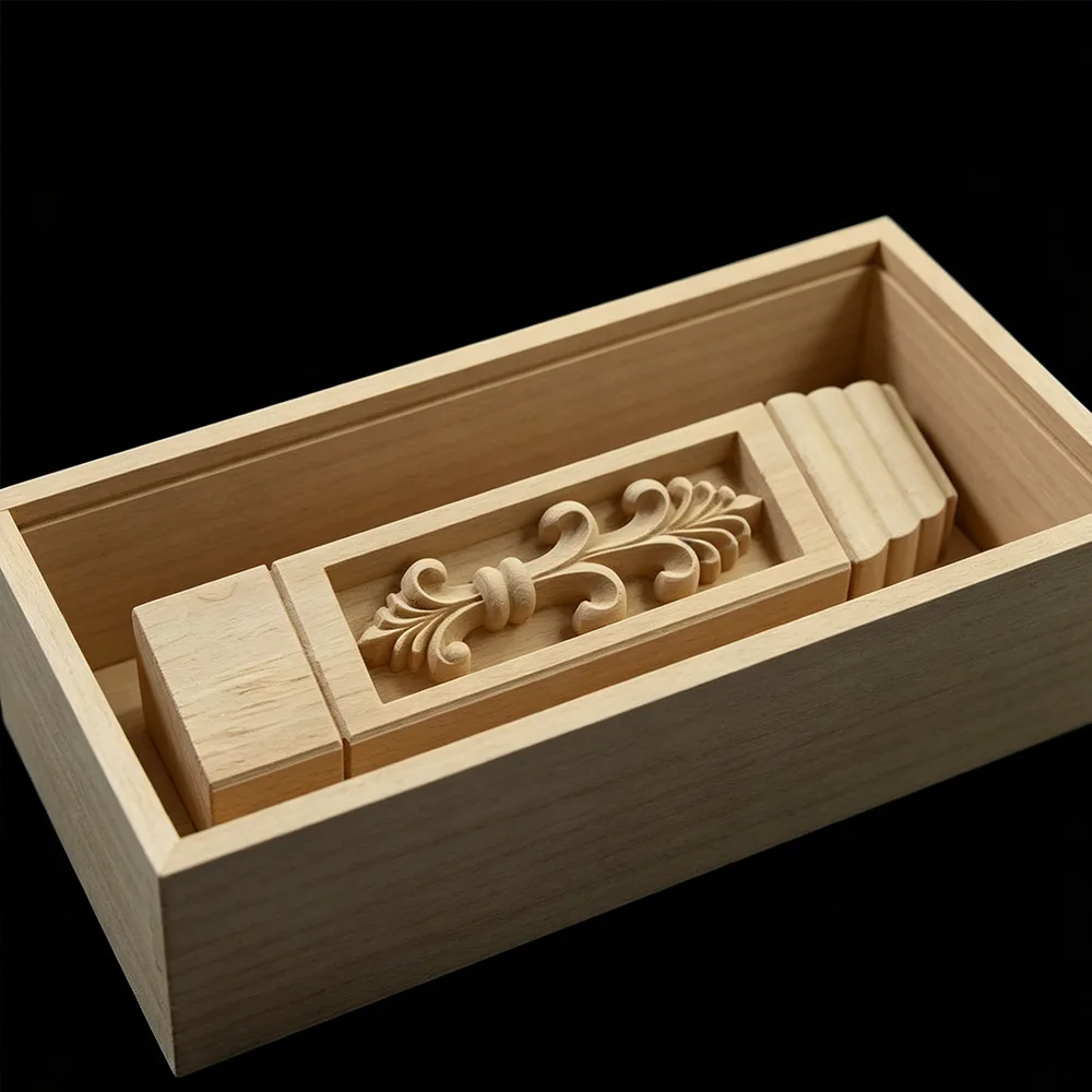 Woodcarving Corbels Decal Column Wood Furniture Decorative Mouldings Decal Cabinet Door Wood Figurine Crafts Home Decoration