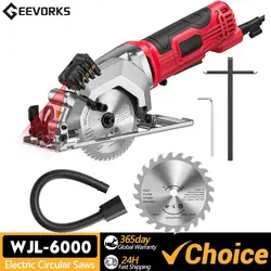 Geevorks Mini Electric Circular Saw 4.8 Amp 4-1/2 Inch Compact Circular Saw 3700RPM Electric Circular Saws Laser Cutting Guide