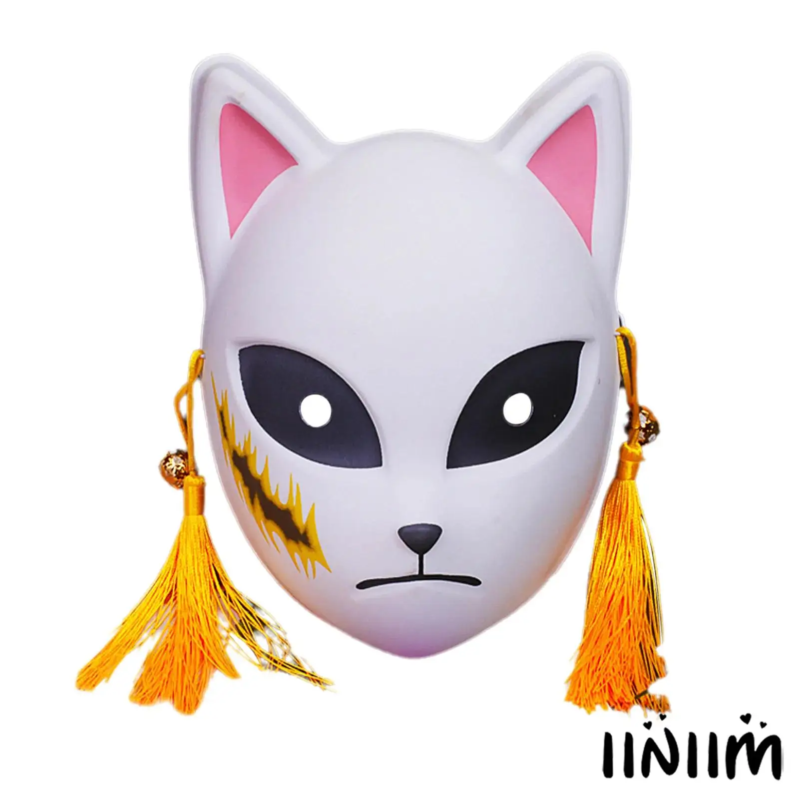 

Elegant Fox Cosplay Mask with Detachable Tassels Adjustable Anime Character Design Accessories for Masquerade Balls And Parties