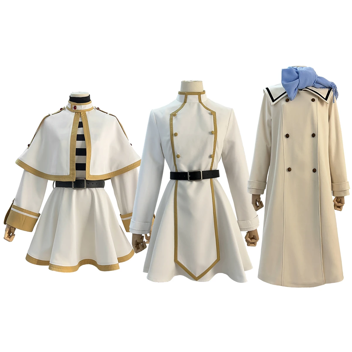 

HOLOUN Frieren Cosplay Costume Wig Anime Frieren Beyond Journey's End Dress Coat Belt Halloween Christmas Convention 3 Versions