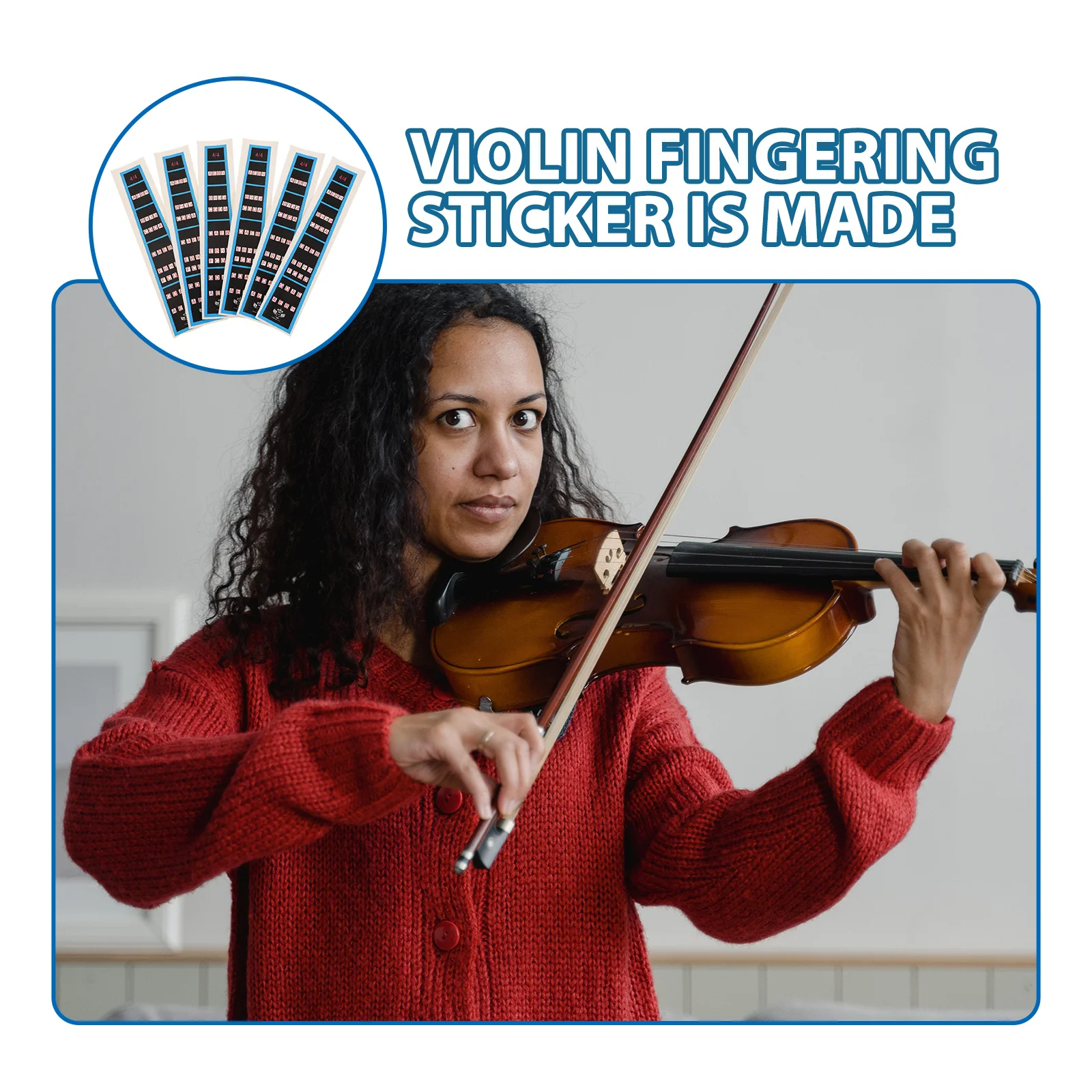 

6 Pcs Point Tag Violin Case 4/4 Stickers Accessories Practice Marker Pitch Position Finger for Fretboard Ukulele