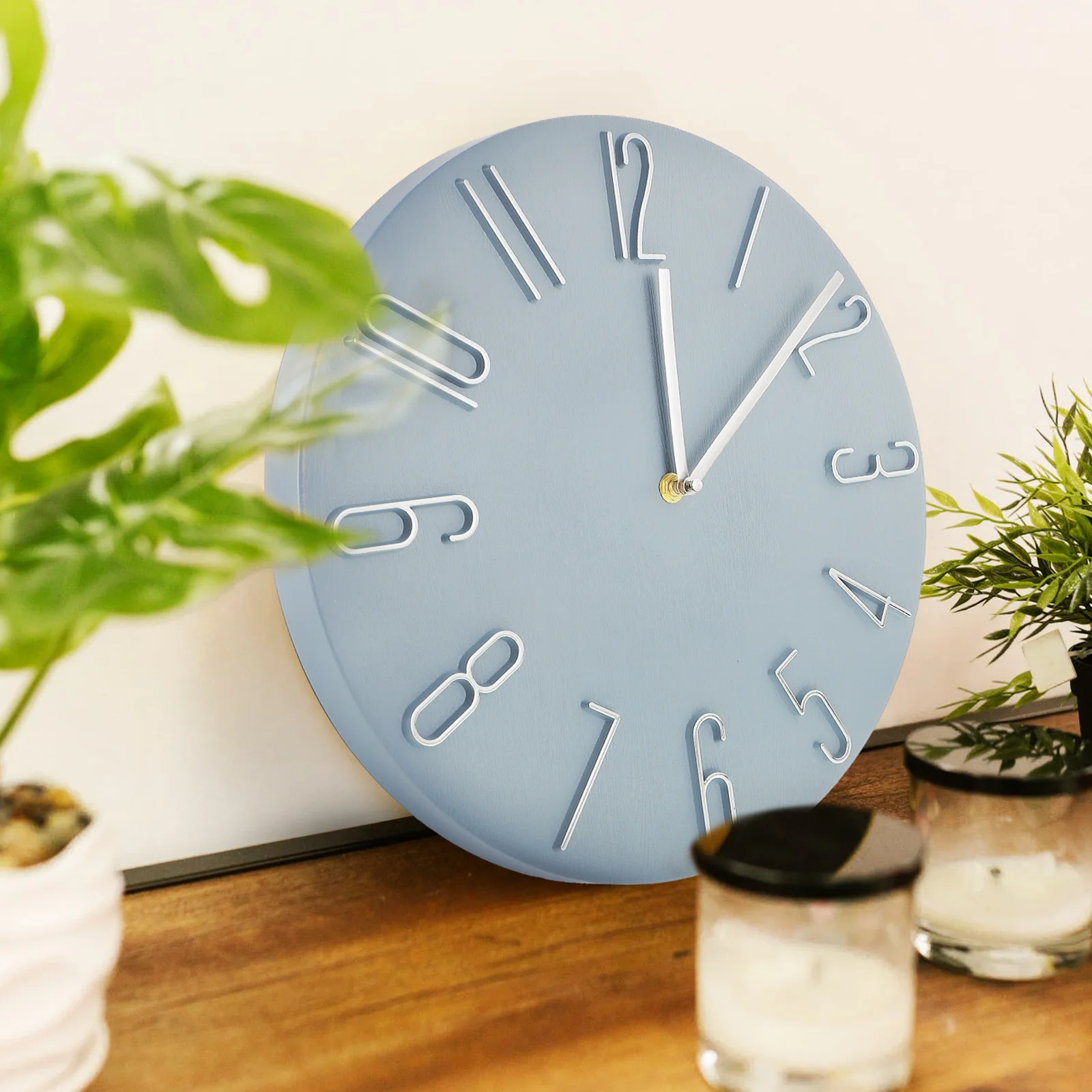 

Minimalist Wall Clock for Living Room Clocks Decor Dark Grey Decorative Livingroom