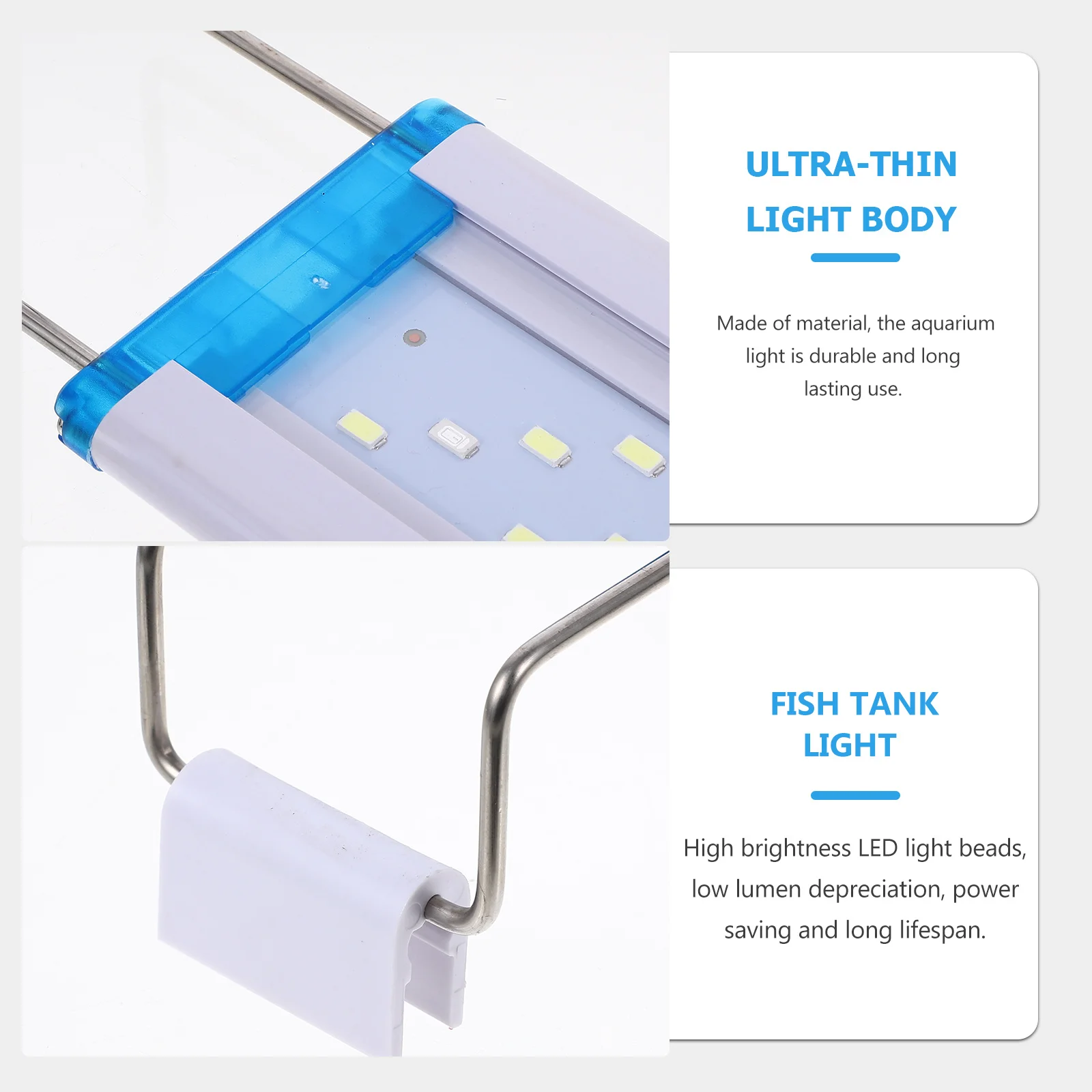 

1Pcs Aquarium Light Fish Tank LED Lamp Fine Craftsmanship Low Power Consumption Output Suitable for Landscape Setup