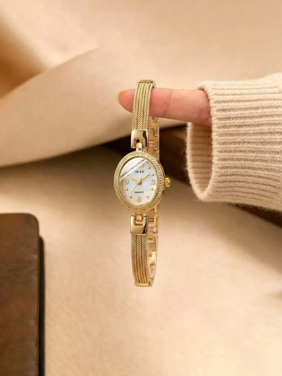 SOKI Women's Watch Vintage Classic Business Quartz Watch Mixed Dial Oval Case Quartz Watch Electronic Drive And Pointer Display