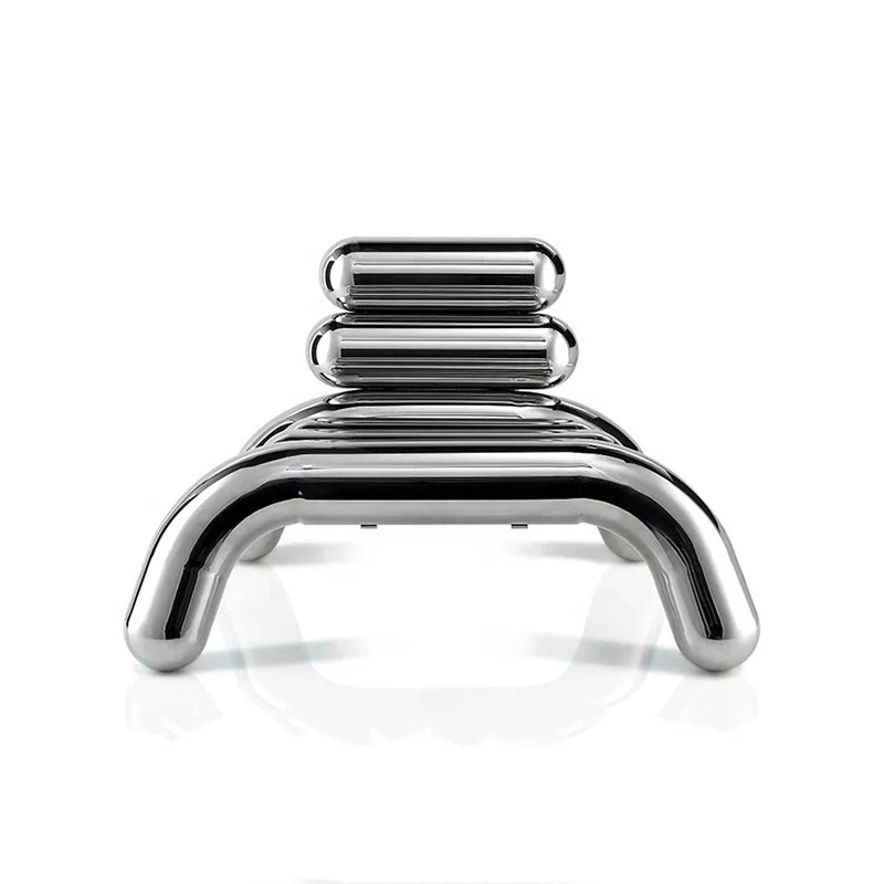 

Garden chair electroplated silver high gloss accent chair park leisure outdoor chair