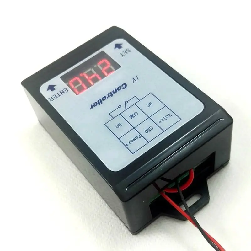 A25F-Relay Switch Controller DC 6-80V Voltage Detection Charging Discharge Monitor With Case Digital Display