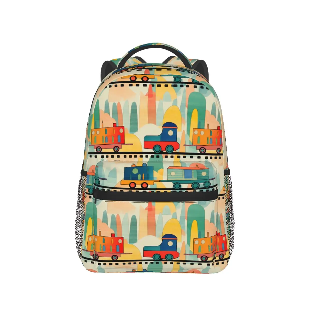

Cartoon Train Models Display Backpack Hot Sale Daypack Large Capacity Children BookBag School Bag Shoulder Bags for Men Women