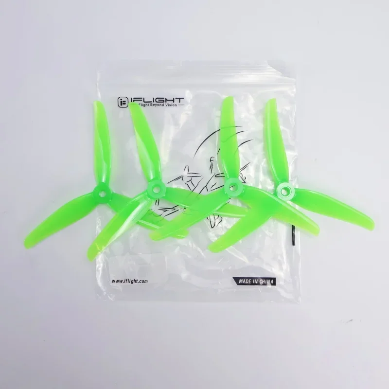 Kristallgrün 2 Paar IFlight Nazgul F5 5 Zoll 3-Blatt-Tri-Blade-Propeller für FPV-Drohne, kompatibel mit 5 mm