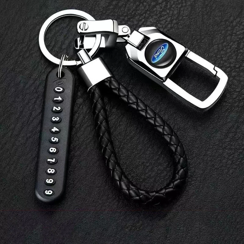 Metal Car Styling Key Chain Creative Keyring For Ford F150 F250 Mondeo Focus MK3 Mk4 Mk5 C-MAX Fiesta Ranger Galaxy Fusion Kuga