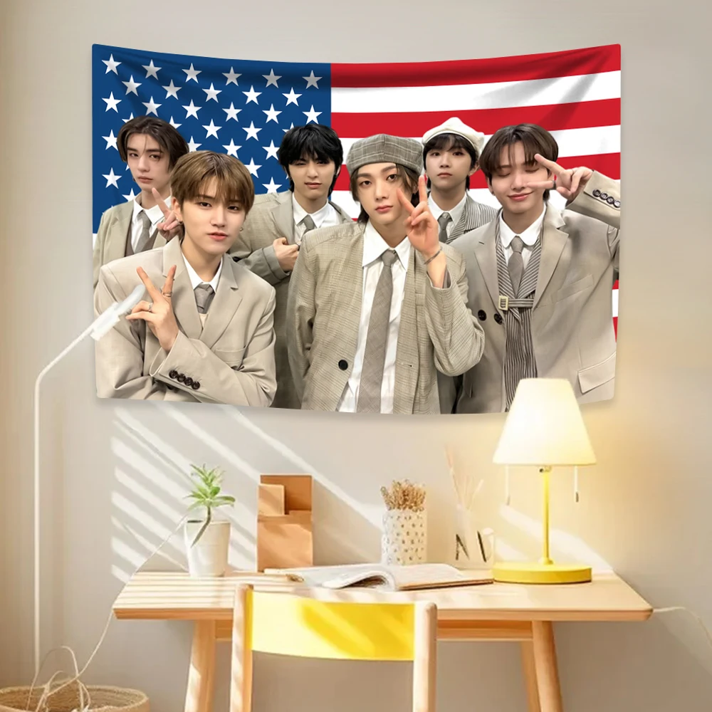 Kpop Boy Group نسيج Nextdoors العلم الأمريكي البوليستر ديكور المنزل الجدار الشنق غرفة نوم النوم خلفية الحفل راية المشجعين هدية #2