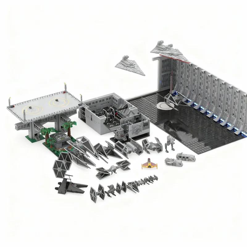 100832pcs MOC Star Battle UCS SW Empire Big Collection Imperial Fleet Model Building Blocks Architecture Christmas Gifts Toy