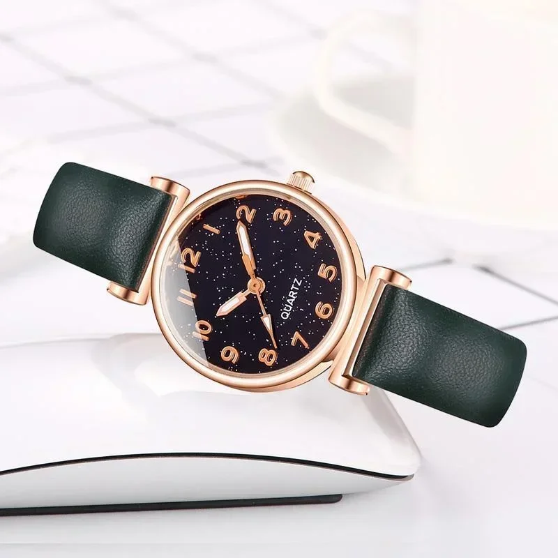 Quartz Watch Leather Strap Simple Design Dial Small Fashion Women Wristwatch Casual Watch relojes para mujer часы женские