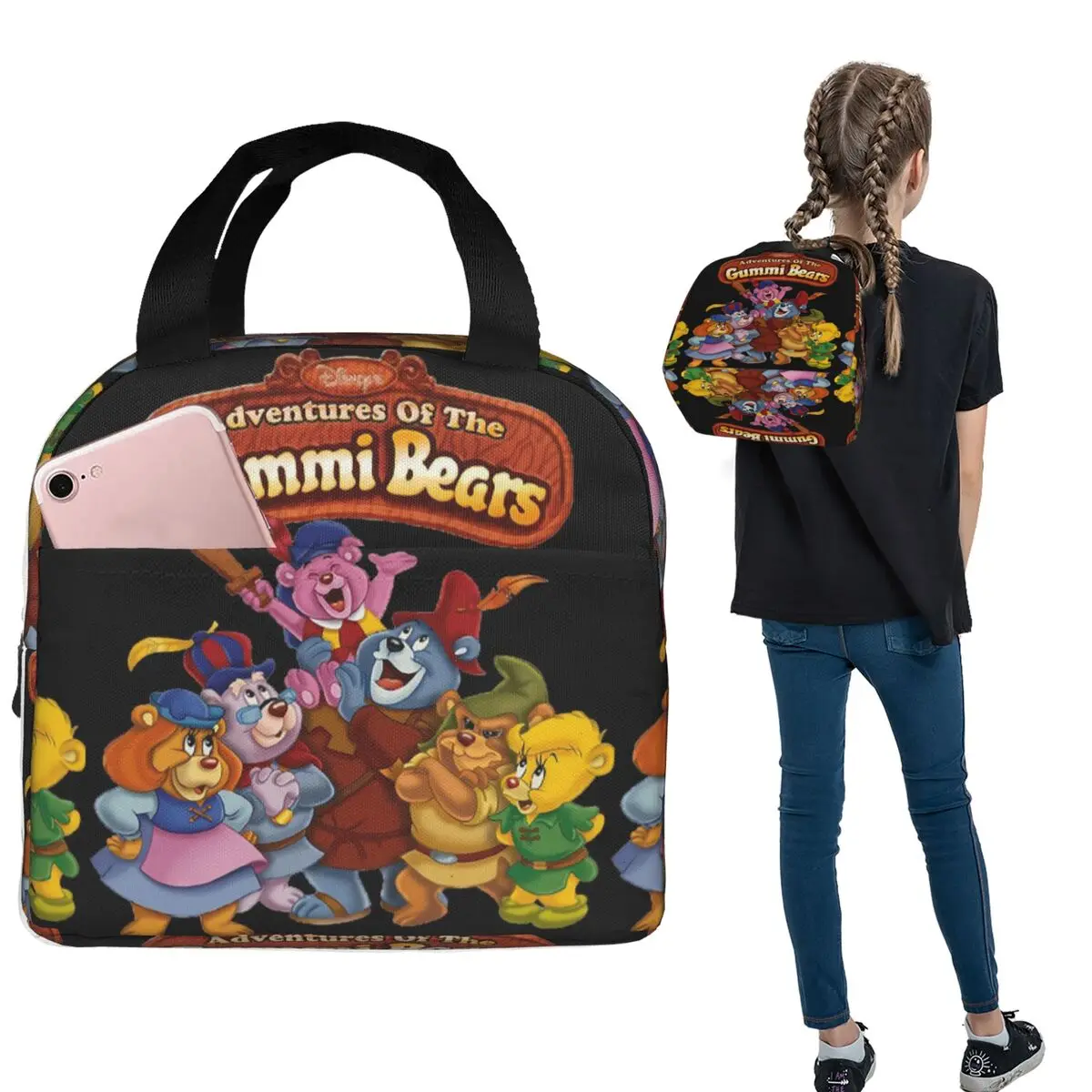 

Изолированная сумка для обедов Gummi Bears For Fans для женщин и детей, портативные контейнеры для еды, термосумка для обедов