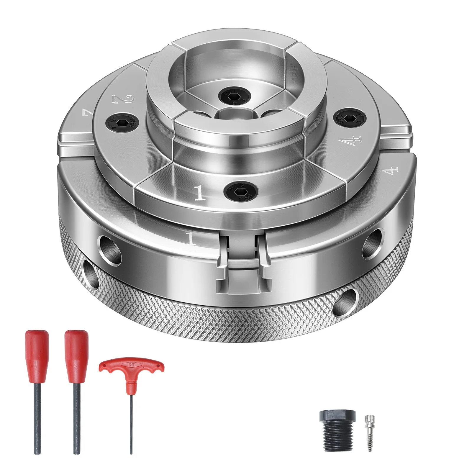 SucceBuy 4 In Wood Lathe Chuck 4-Jaw Self-Centering 1