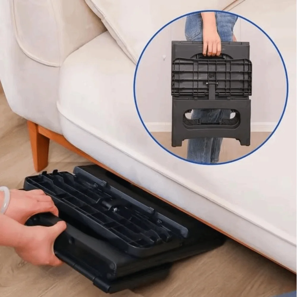 Multi Functional Foldable Stool Stable Support Thickened Plastic Folding Ladder Lightweight Portable Folding Step Stool Home Use