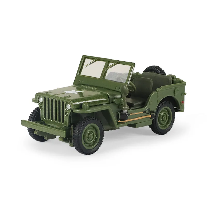 1:43 modello militare tattico vecchia guerra mondiale II Willis GP jeep veicoli militari modello di auto in lega per giocattoli per bambini