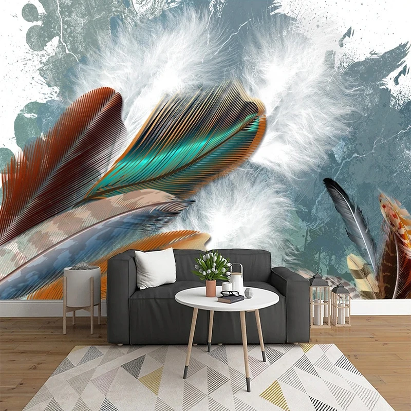 

Modern Nordic Abstract Feather Wallpaper Living Room TV Sofa Bedroom Home Decor Photo Wall Murals Wallpaper Papel De Parede 3D