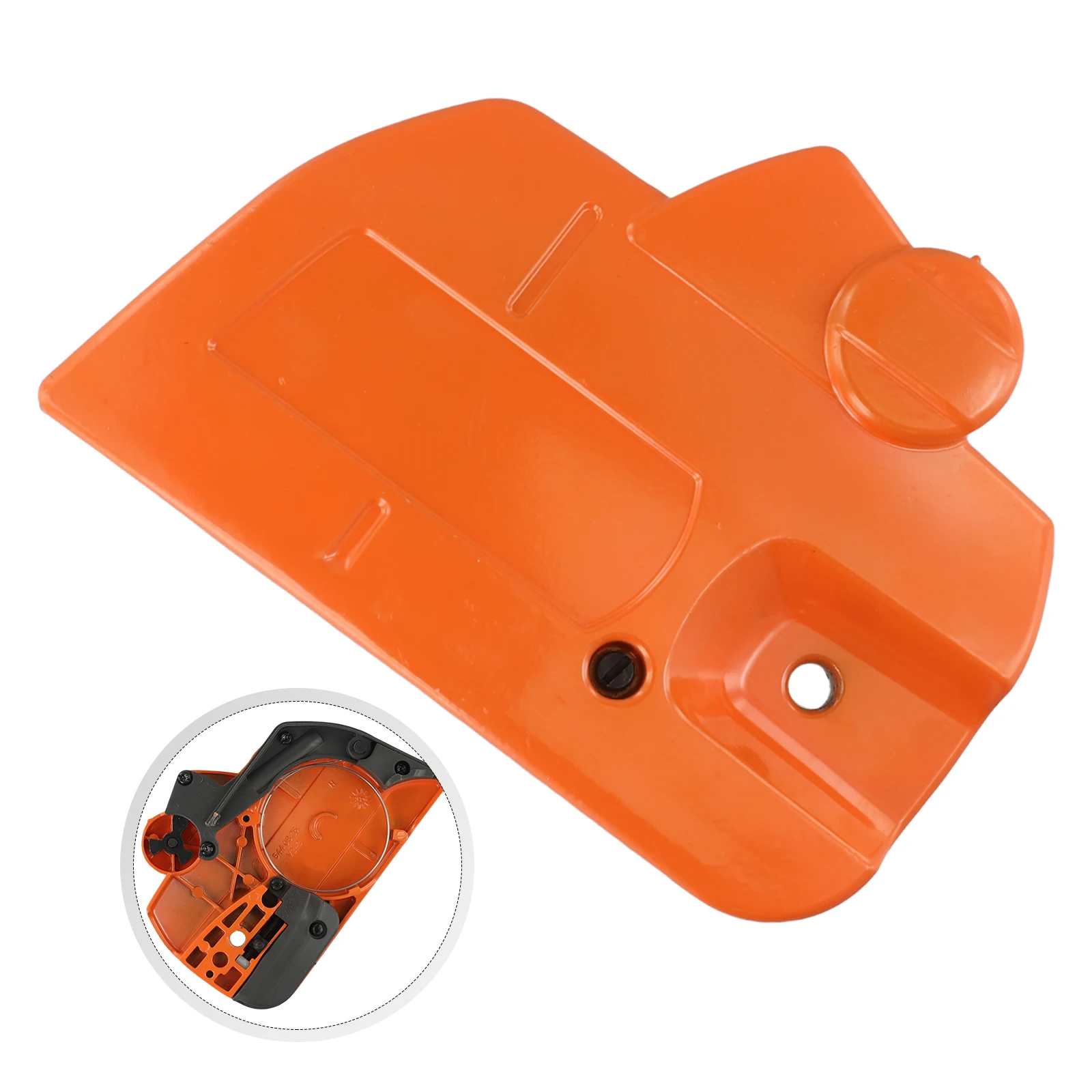 Brand New Chain Brake Clutch Side Cover 1 Pc Accessories Assembly Side Cover Chainsaw Parts Chip Guard For 445 450