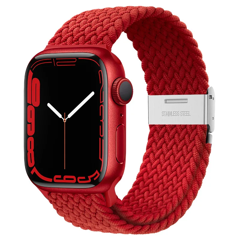 

Braided solo loop strap For Apple watch band 44mm 40mm 45mm 41mm 42mm Nylon correa bracelet iWatch series 8 9 4 5 SE 6 7 Ultra 2