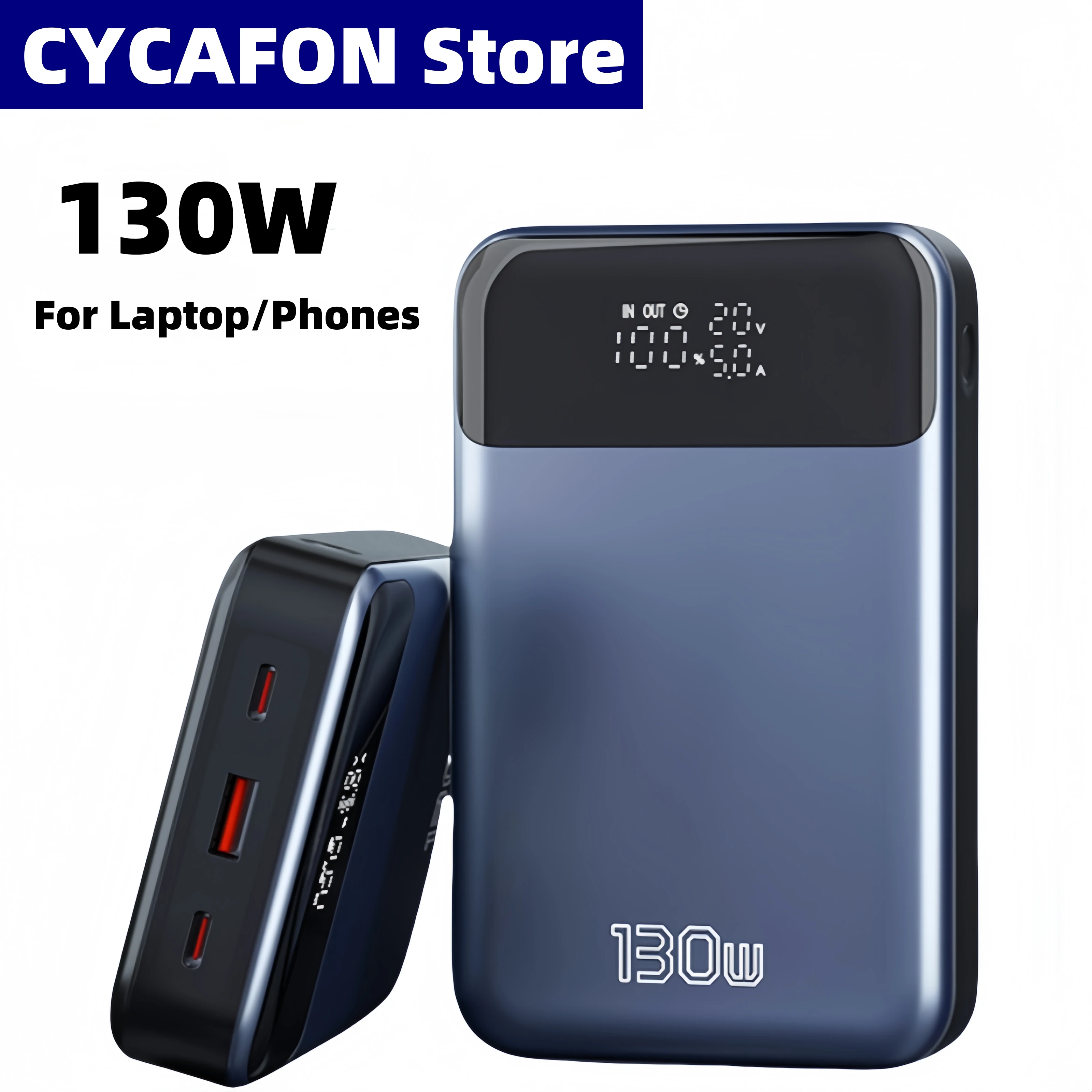 130W 20000mAh Power Bank PD Fast Charging PowerBank for Macbook Laptop Notebook Xiaomi 13 for iPhone 15 Fast Charge  USB C Power