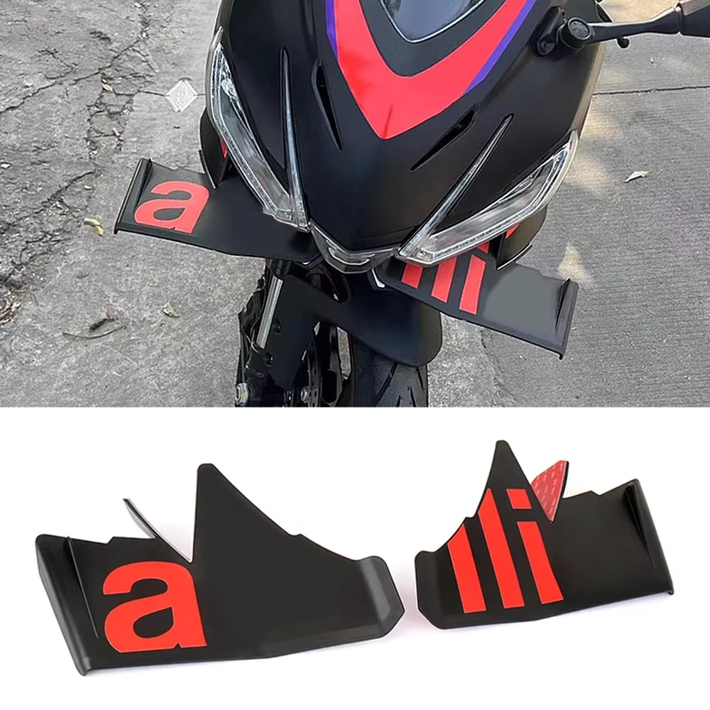 

For Aprilia RS 457 RS457 rs457 2024 Motorcycle Accessories Parts Logo ABS Front Fairing Winglets Aerodynamic Guard Spoiler Kit
