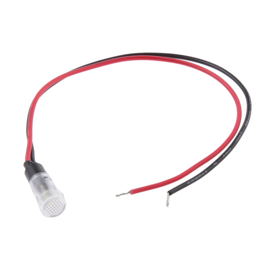 12V 8mm Car Van Boat LED Indicator Dash Dashboard Panel Warning Light White
