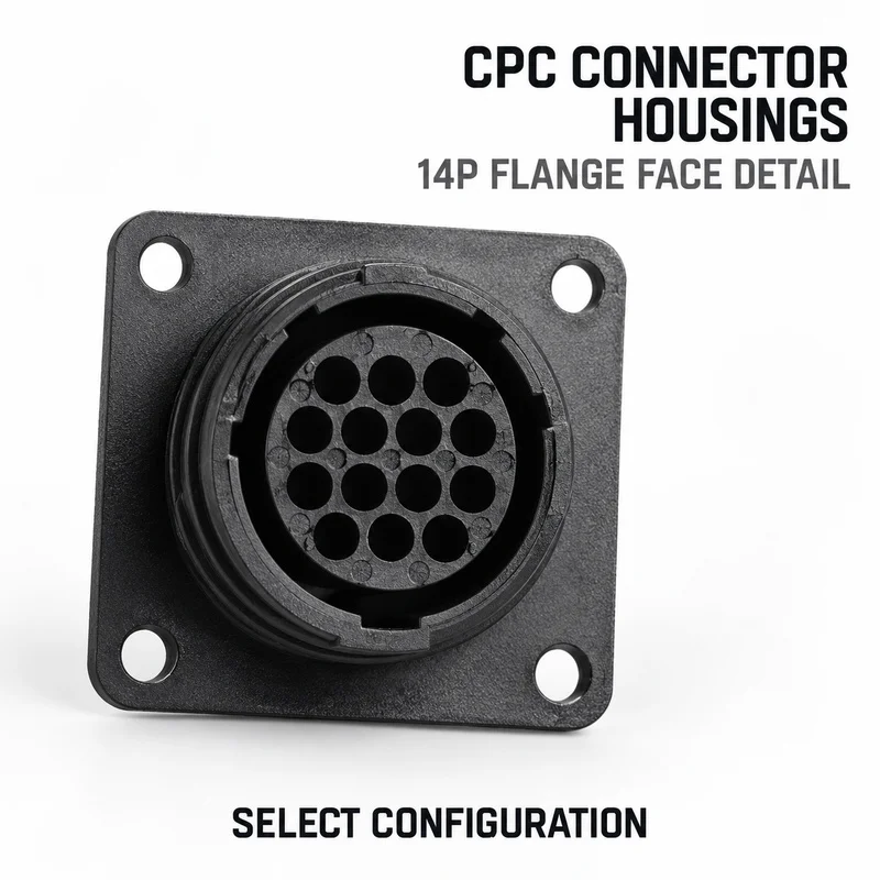 4/9/14 Pin Round Connector Housing Sets, CPC Plug Socket and Cable Tail Clamp Options with Contacts for SMEMA Connections