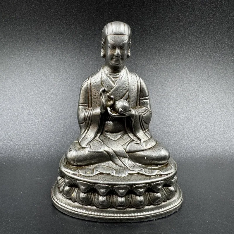 Tiantie Tantric Second Patriarch Somanzi Mo Buddha Ornament, Fuding Worship Statue, Bronze Artifacts, Antique Col