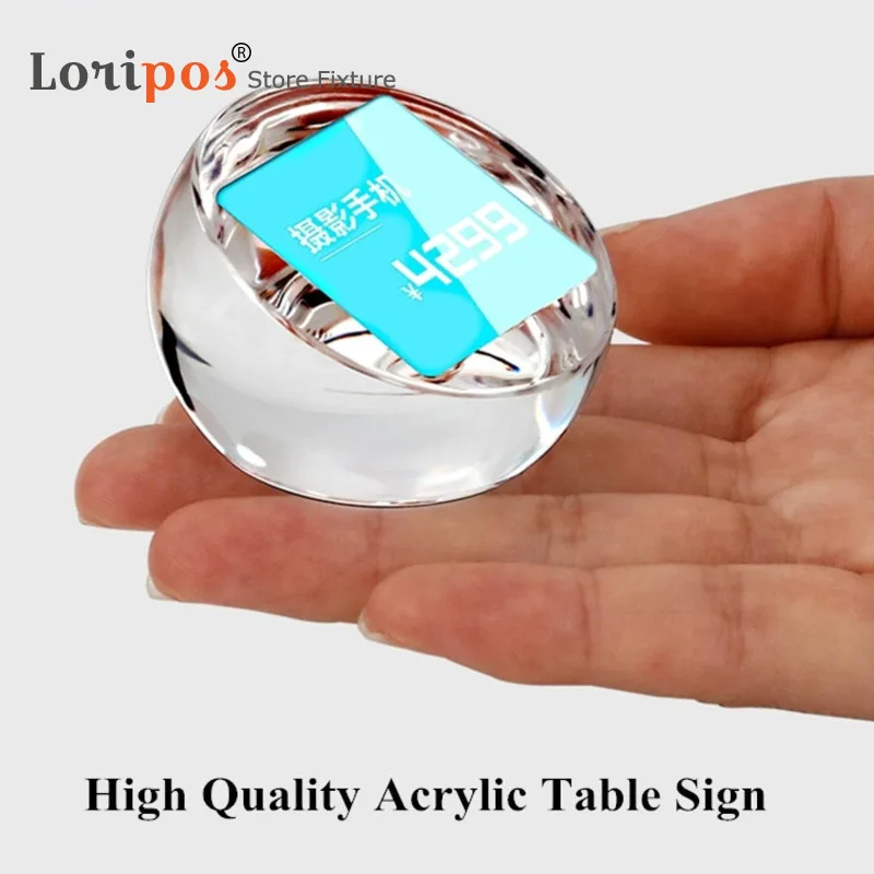 30x30mm Mini Clear Acrylic Label Card Holder Tag Display Stand Small Acrylic Sign Holder Block 1pcs