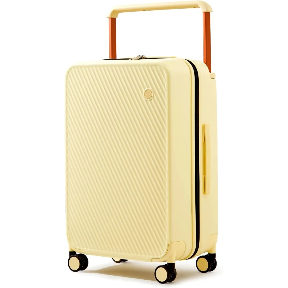 

Легкий жесткий чемодан для ручной клади 20, широкая ручка, вращающимися колесами и замком TSA