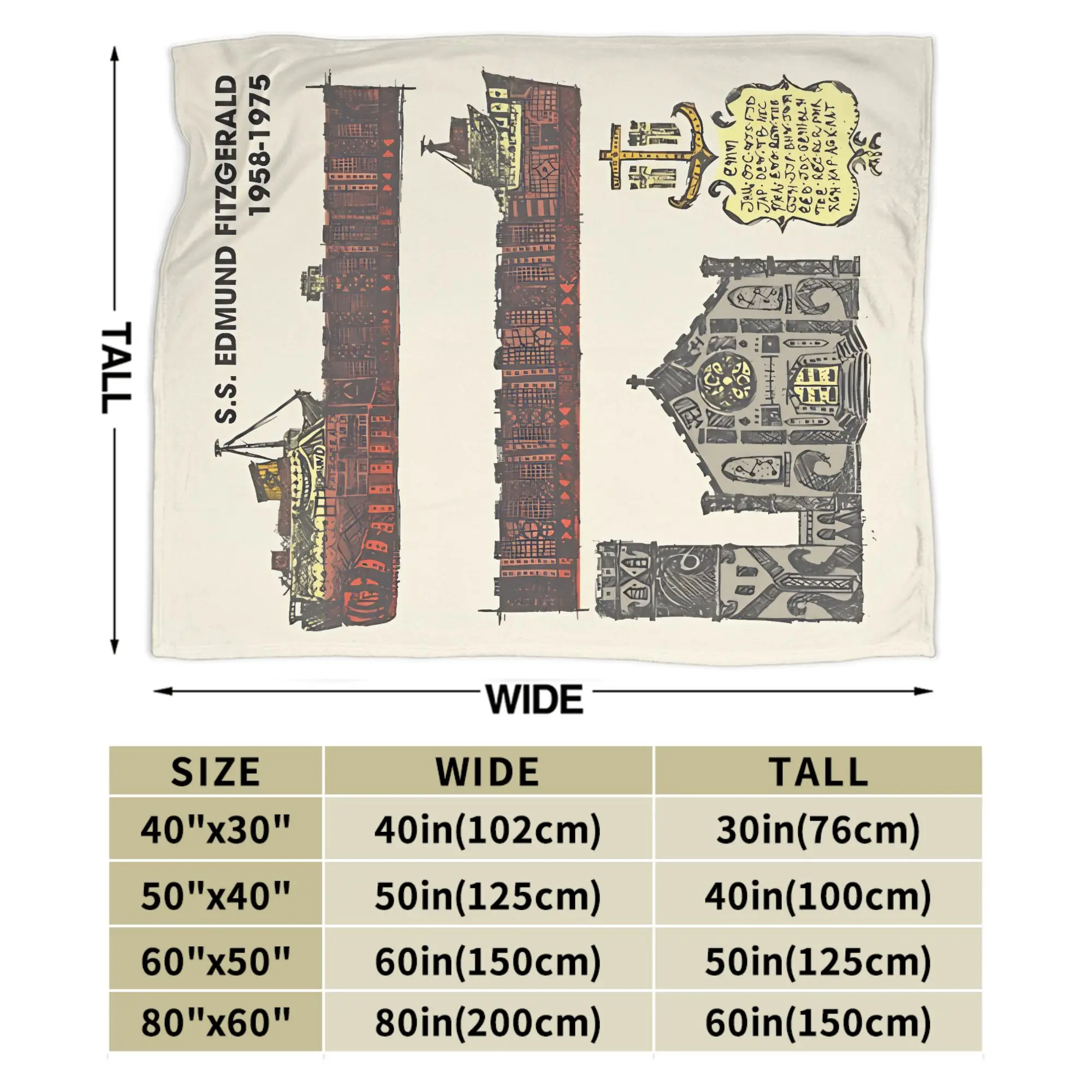 إدموند فيتزجيرالد بطانيات قطيفة للأطفال سفينة كبيرة الفانيلا الفراش يلقي للخارجية لينة الدافئة تصميم جودة المفرش هدية