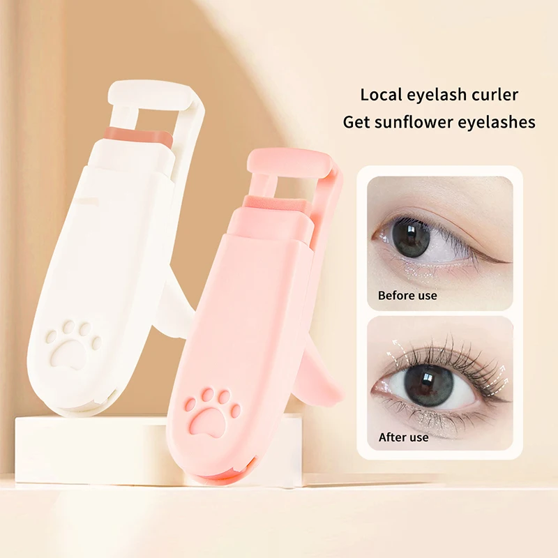 Eyelash Curler Cute Cat Claw Angle Local Clamp Professional For Women Long Lasting Eyelash Clip Portable Female Beauty Tool