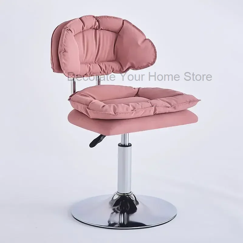 New Pink Computer Chair Home Office Chair Comfortable Backrest Chair Rotating Lift Dormitory Sofa  High Stool