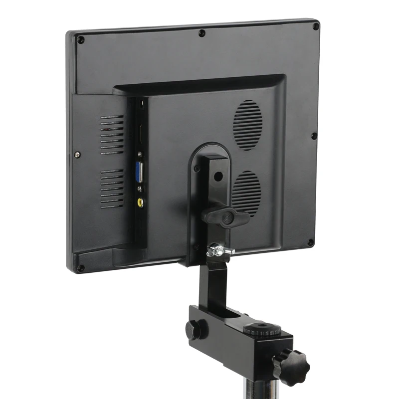 Imagem -04 - Metal Completo Lcd Monitor Cabide Suporte Suporte Mesa Vertical Haste Suspensão para Microscópio Estéreo Câmera Vídeo 25 mm 32 mm de