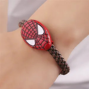 Marvel Lederarmband für Kinder, Spider-Man, Iron Man, Black Panther, Jungen Schmuck, Großhandel 8 HAUPTS -Panther -Armbandverkauf - №1