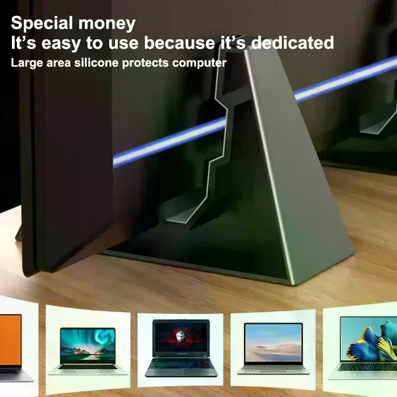 Desk Vertical Laptop Stand Desktop Organization Space-Saving Design ABS Plastic Notebook Holder Support Tablet Stand