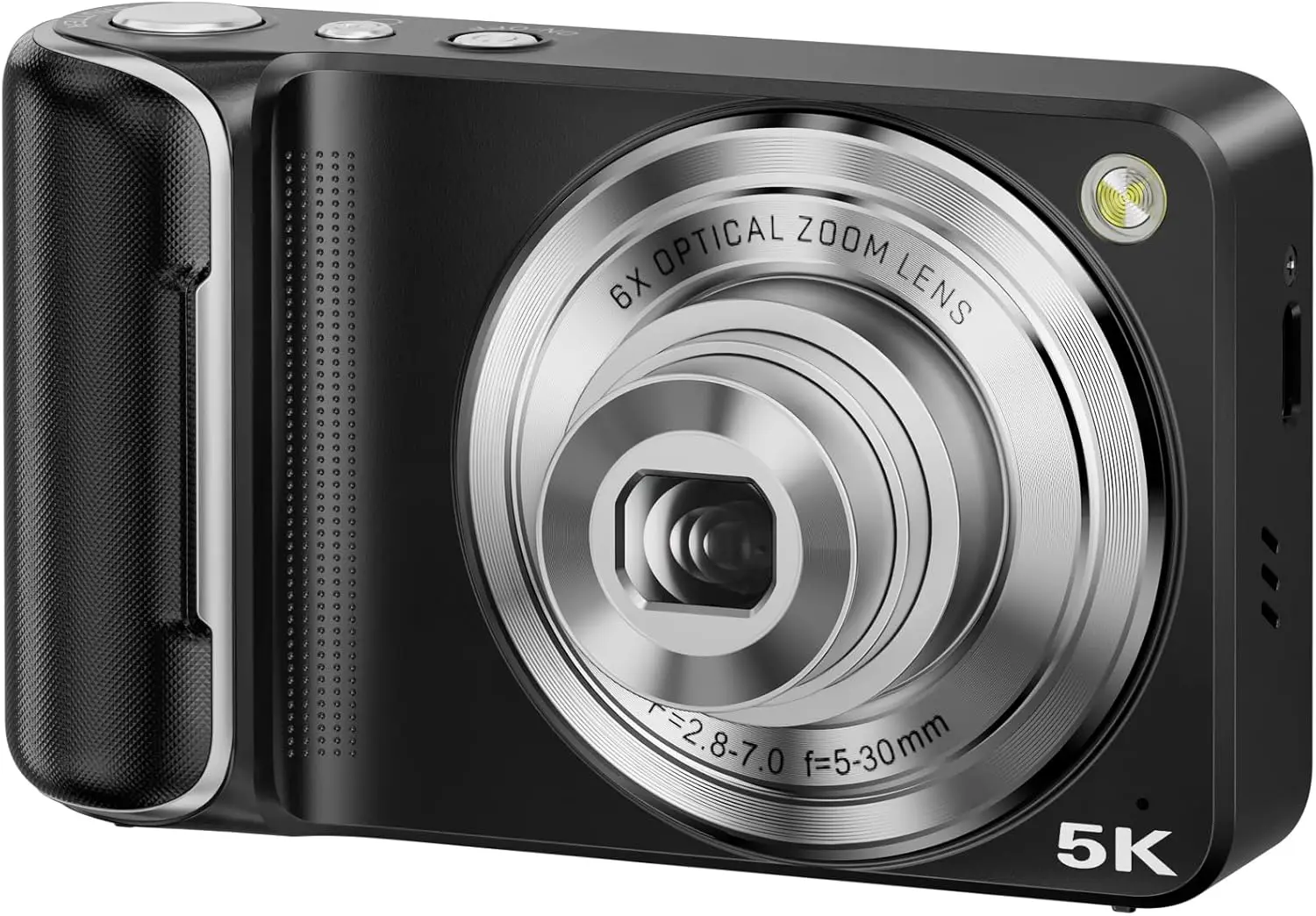 64MP WiFi Vlogging Camera with 6X Zoom, Touch Screen, Dual Lens, 32GB Card & 2 Batteries for Photography