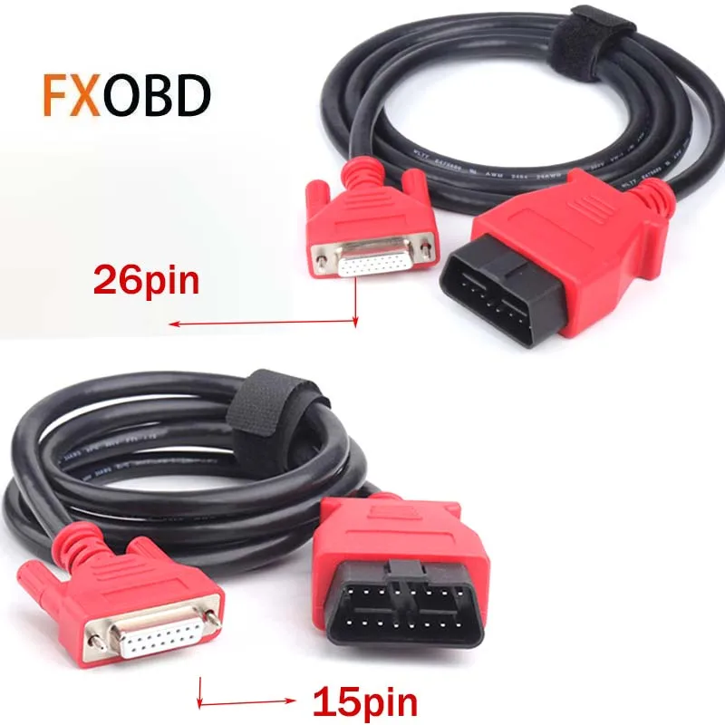 OBD2 Extension Cable for Autel Maxisys Main Test Adapter 2Rows15pin MS906/908/905/808 Connector 3 Rows 26Pin MS908 PRO Maxisys