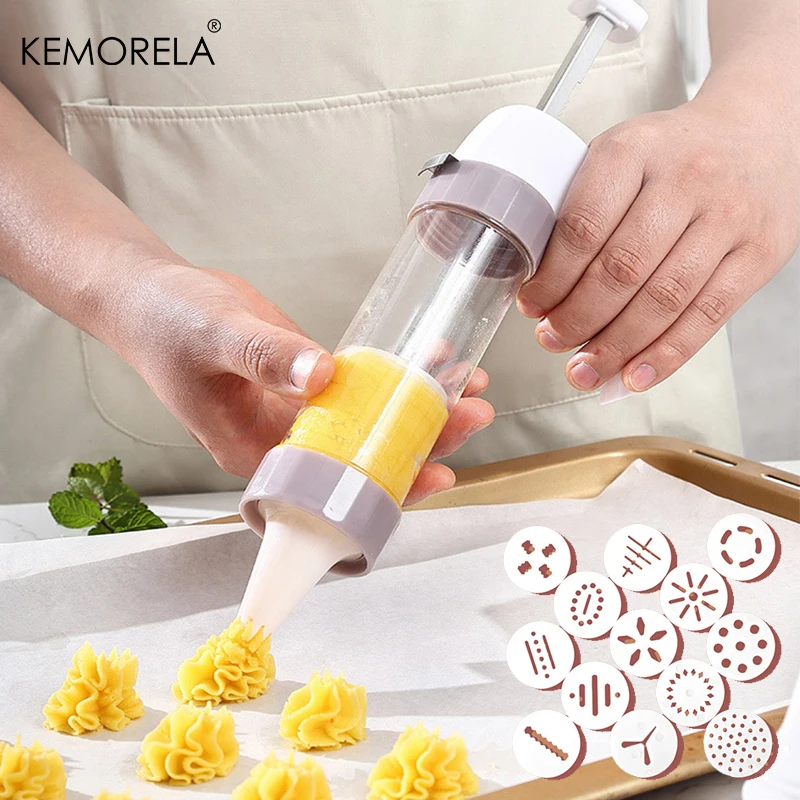 20PC Multifunction Cream Squeeze Decorating Tools Set for Cake Butter Cookies Chocolate DIY Biscuit Shaping Cake Decorating Tool