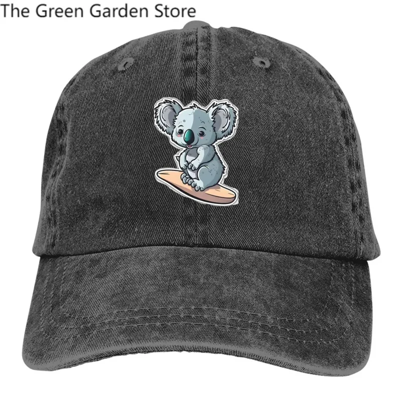 Surfin Sticker Baseball Caps Peaked Cap Australian Koala Sun Shade Hats Men Women