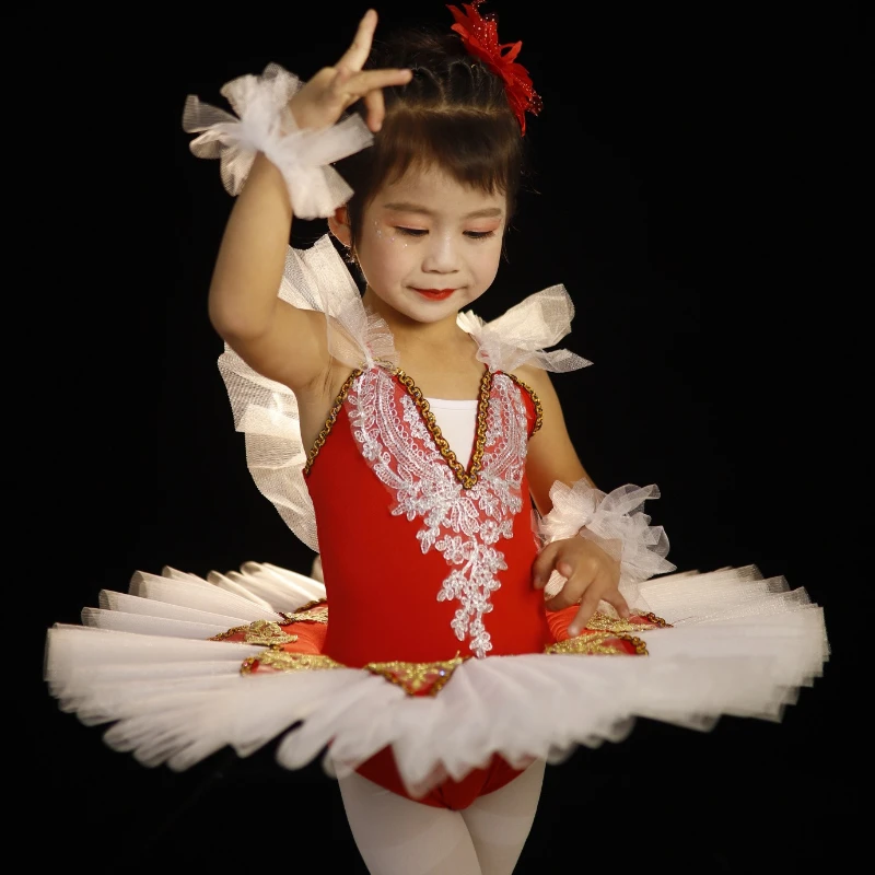 

Girls Swan Themed Ballet Costume Stylish Cami Design Soft Fabric Princess Dress for Kids Recitals and Group Stage Performances