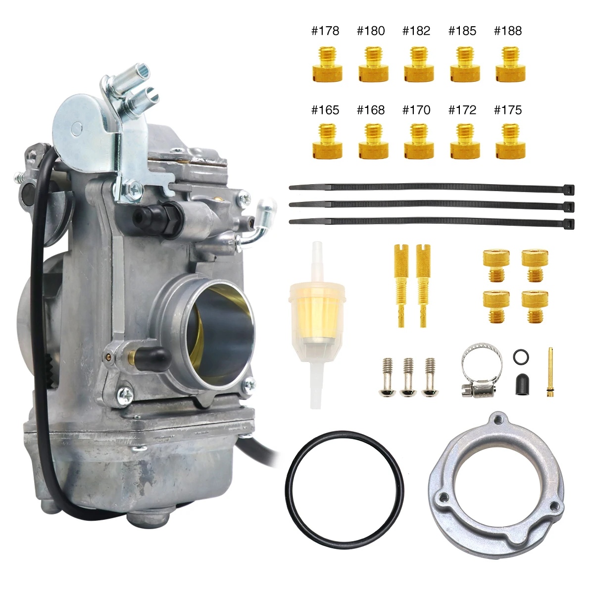 Zsdtrp Motorfiets Carburateur Mikuni Hsr TM42 42Mm HSR45 45Mm HSR48 48Mm Voor Harley Evo Evolution Pumper Carburateur met Jets