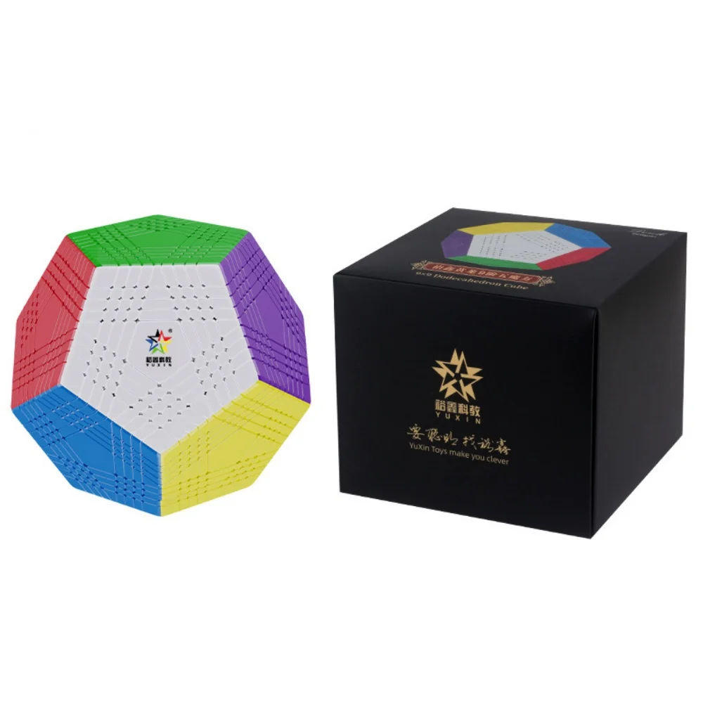 YuXin HuangLong-cubos mágicos Megaminx, rompecabezas, Cubo mágico, Megaminxeds, velocidad profesional, juguetes educativos sin pegatinas, 9x9