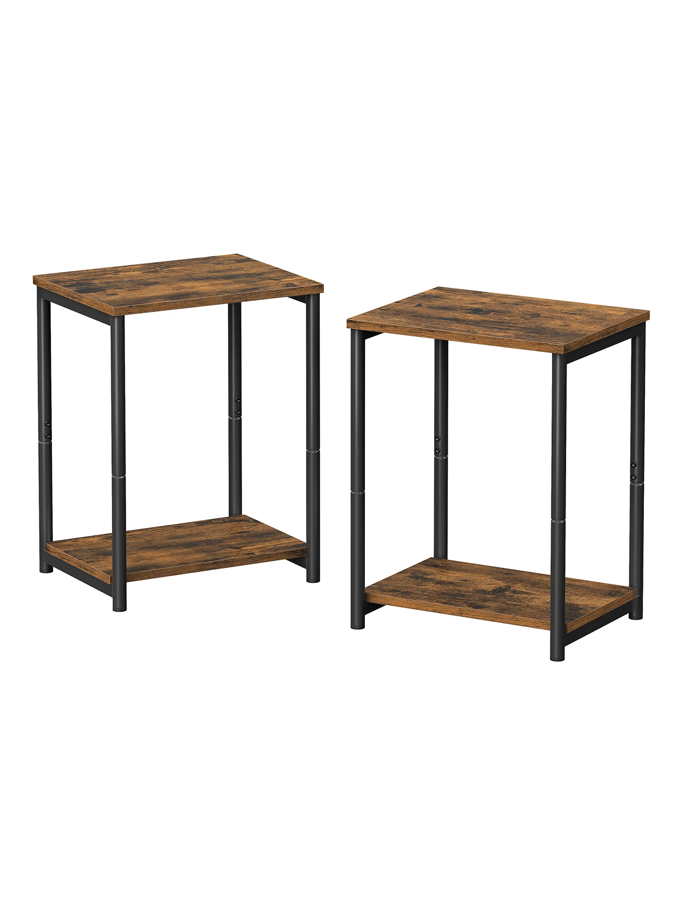 

VASAGLE Side Tables Set Of 2, Small End Table, Nightstand For Living Room, Bedroom, Office, Bathroom, Rustic Brown And Black