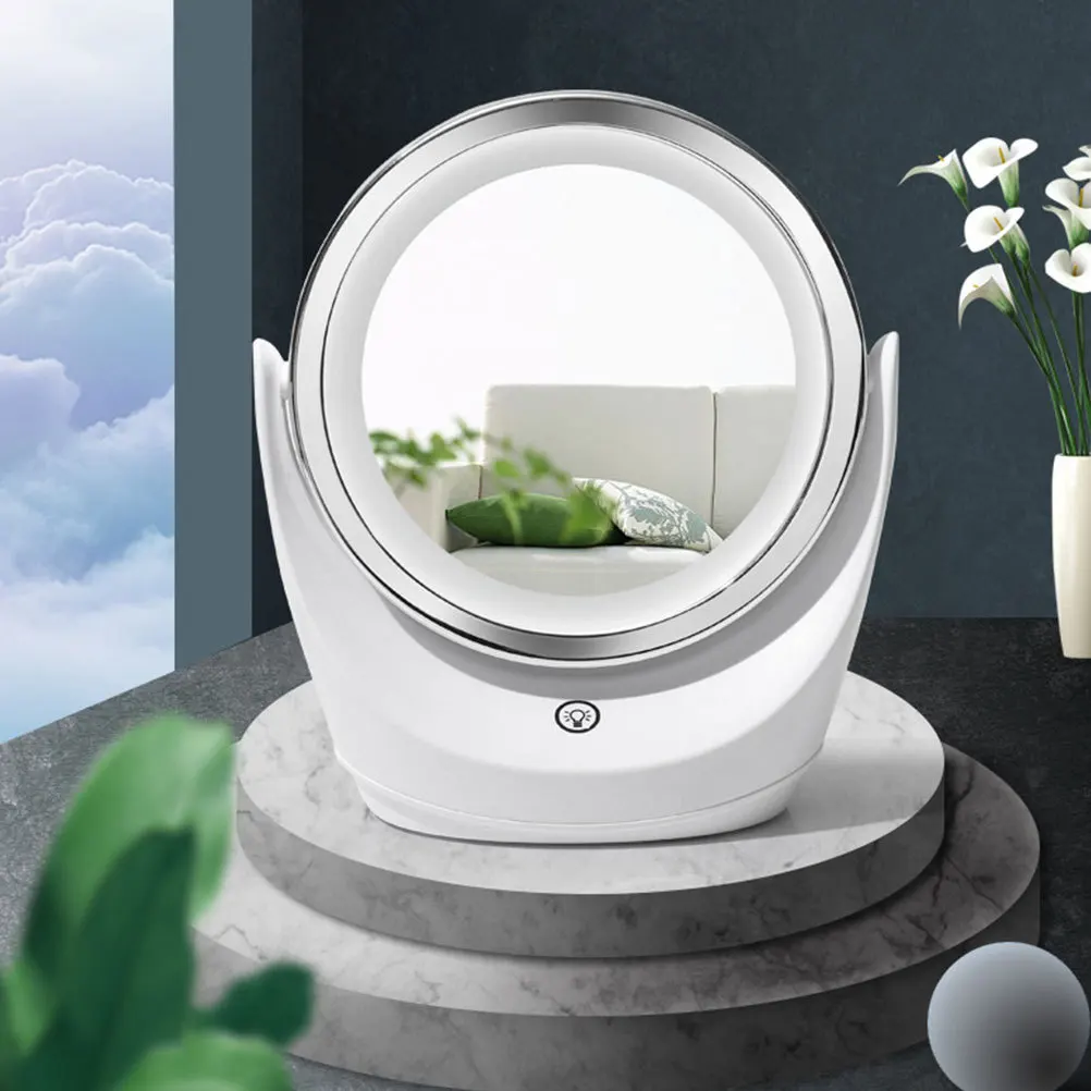 Dimmende LED-make-upspiegel met instelbare helderheid High Definition Heldere reflectie Glad ontwerp voor tafelbladbadkamerbureau